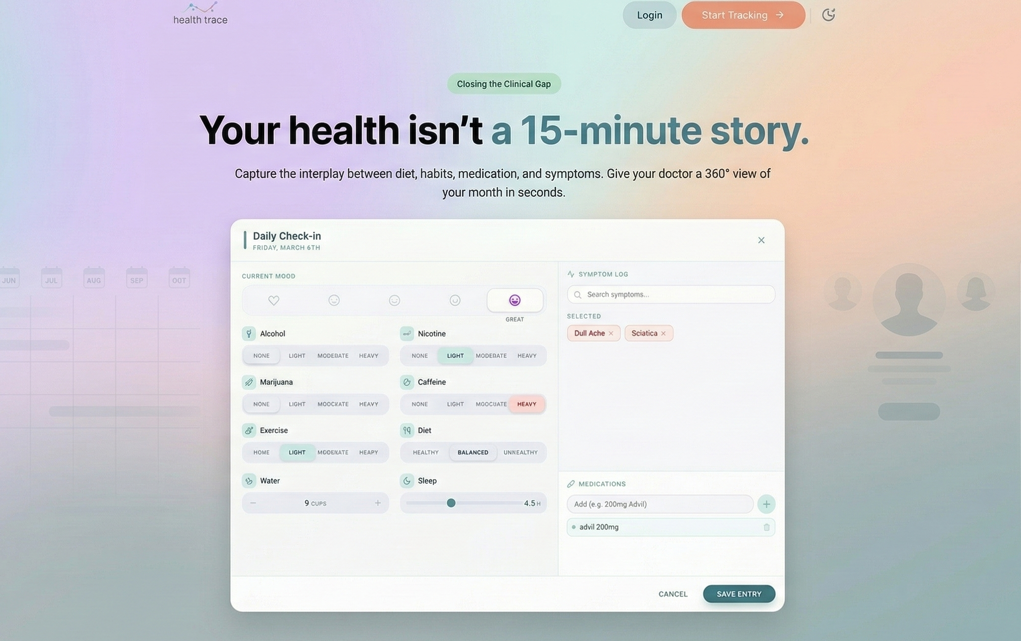 Health Trace preview
